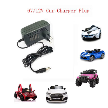 Remote Control Toy Car Charger 12V and 6V,Children Electric Car Charger,Universal European Plug Charger 24V for Kid'S Car