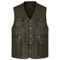 2021 Men Multi-Pocket Classic Waistcoat Male Sleeveless Unloading Solid Coat Work Vest Photographer Tactical Mesh Vest Jacket