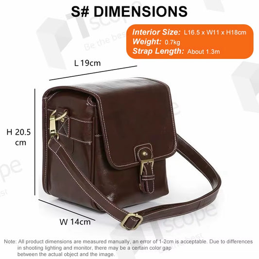 Photo Luxury Camera Stylish Fashion Retro PU Leather Case Handbag Waterproof Shoulder Messenger DSLR Bag for Canon Nikon Sony L