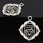 21Pcs Silver Color 7 Chakra Charms Mandala Pendant Yoga OM Buddhist Metal for Jewelry Making Supplies