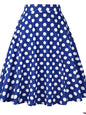 Women'S Runway Cotton Retro Vintage Skirt Black Faldas High Waist a Line Rockabilly Jupe 50S Swing Umbrella Skirts Pin up Skater