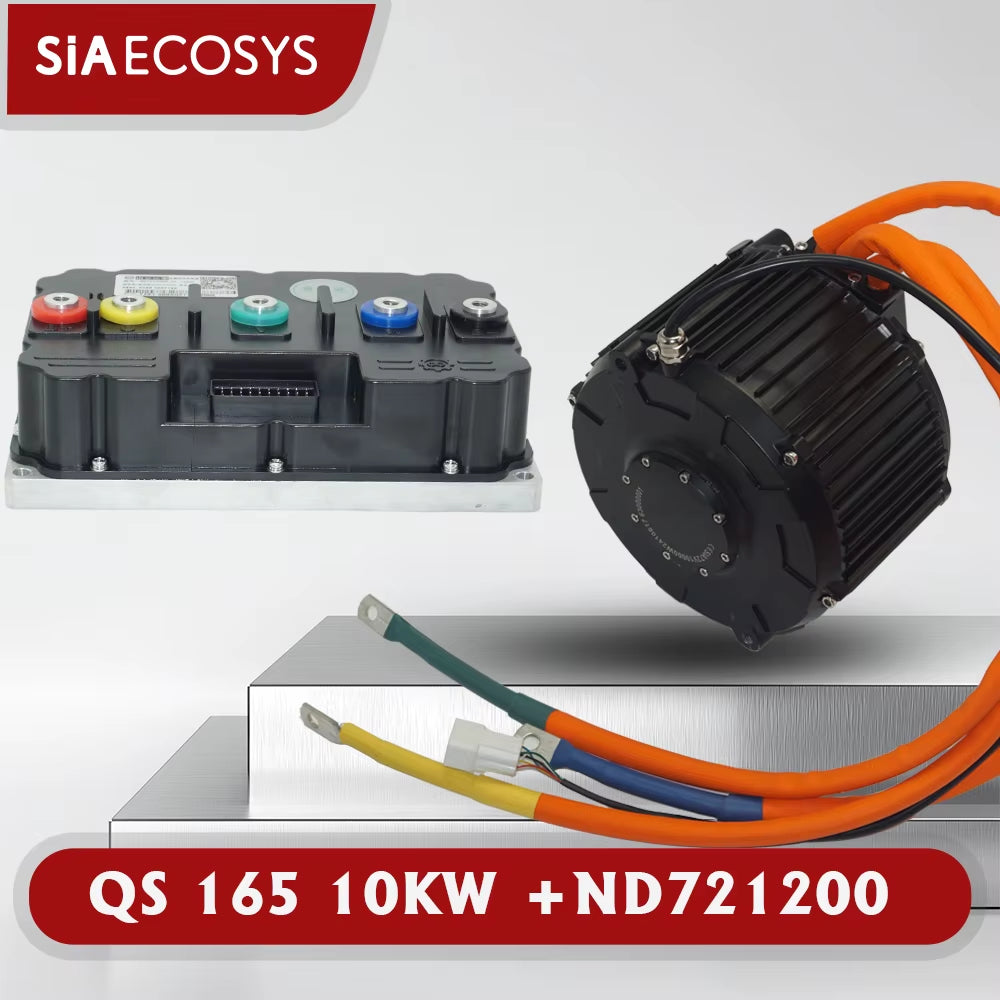 QS Motors 165 10000W Hall Mid Drive Electric Motorcycle PMSM Motor with ND721200 Controller Kits Electric Scooter