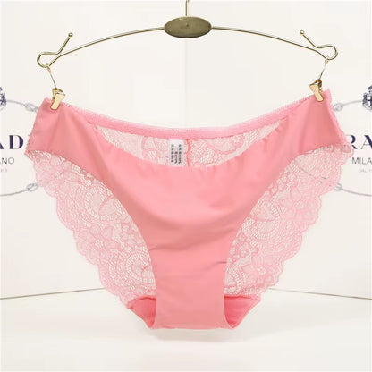 14 Colors Women'S Invisible Underwear Spandex Crotch Intimate Women Sexy Lace Black Floral Panties Seamless Panty