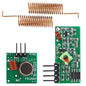 433Mhz RF Wireless Receiver Module & 433 Mhz Transmitter Module Kit + 2PCS RF 433M Hz Spring Antenna Compatible for Arduino