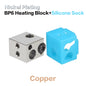 Aluminium Heat Block for J-Head Extruder Hotend 3D Printers High Temp Silicone Socks Parts BP6 Heating Block Accessories