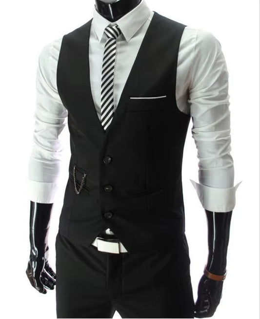 2025 New Arrival Dress Vests for Men Slim Fit Mens Suit Vest Male Waistcoat Gilet Homme Casual Sleeveless Formal Business Jacket