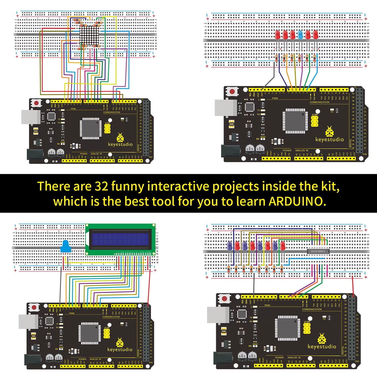 Updated Version  Super Starter Kit for Mega 2560R3 for UNOR3 Board Compatible with Arduino Starter Kit +Tutorial