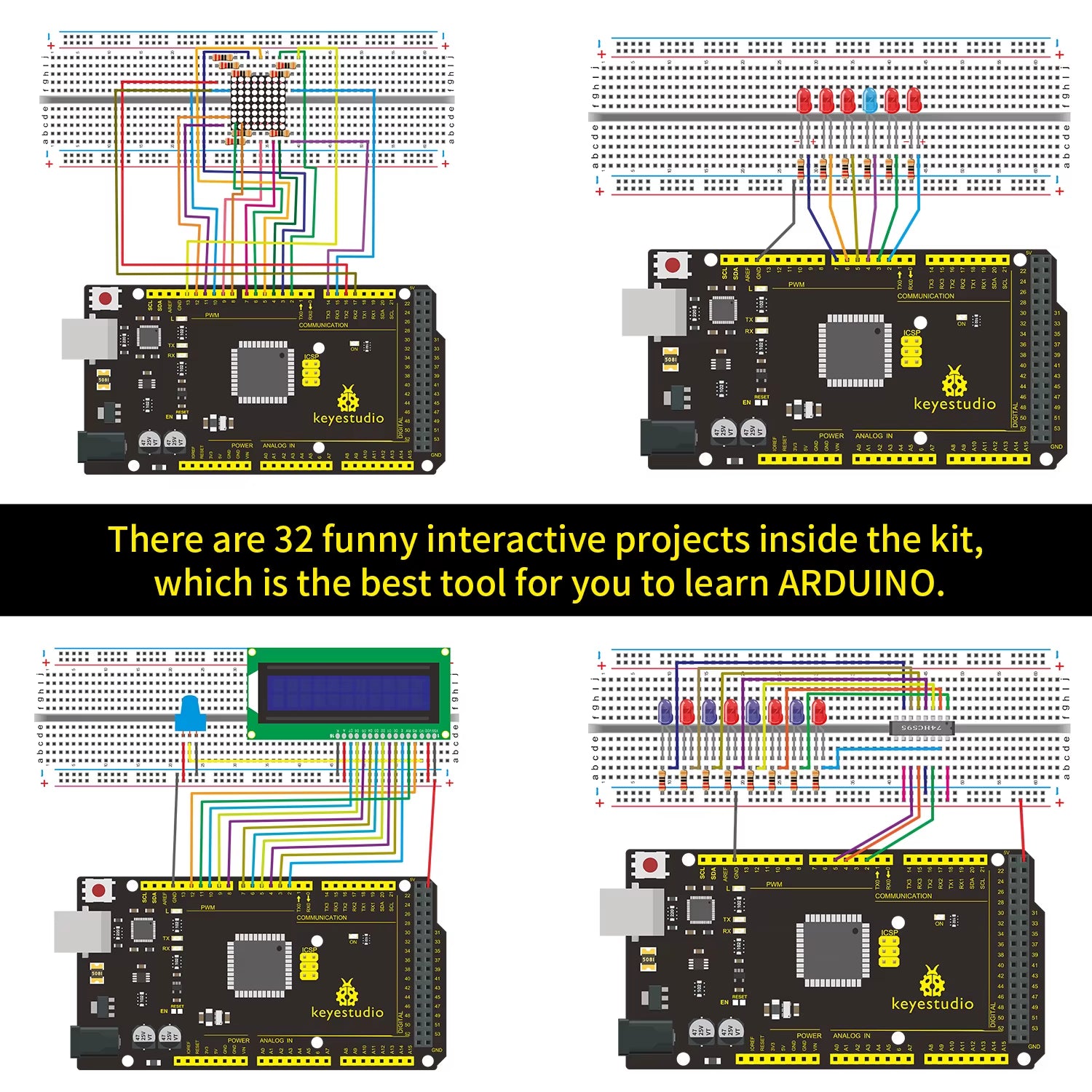 Updated Version  Super Starter Kit for Mega 2560R3 for UNOR3 Board Compatible with Arduino Starter Kit +Tutorial