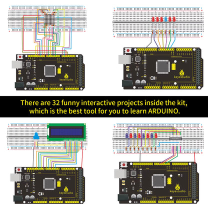 Updated Version  Super Starter Kit for Mega 2560R3 for UNOR3 Board Compatible with Arduino Starter Kit +Tutorial