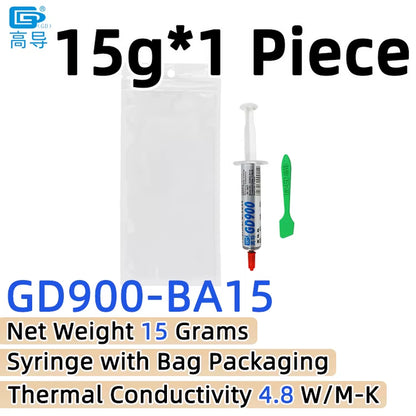 Net Weight 1/3/7/15/30 Grams Gray 900 Thermal Conductive Grease Paste Plaster Heat Sink Commpound for CPU LED SSY BAS BR BX CB