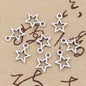 50Pcs Charms Star Pentagram 13X10Mm Handmade Pendant Making Fit,Vintage Tibetanbronze,Diy for Bracelet Necklace