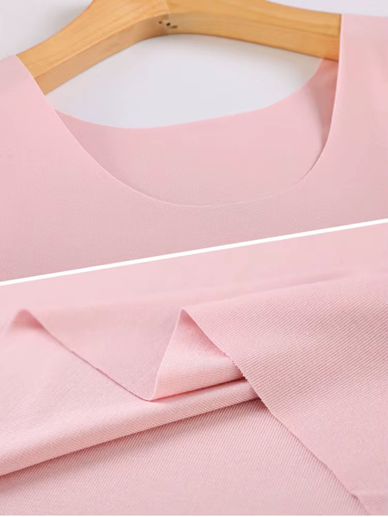 High Quality 2022Summer Solid Seamless Women Tank Tops Soft Modal Vest Sleeveless T Shirt Female White Tanks No-Trace TOPS