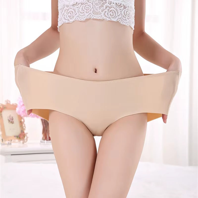 Hot Sale Ice Silk Ultrathin Quick Dry One Piece Women Seamless Large plus Size Sexy Ladies Panties Briefs Underwear