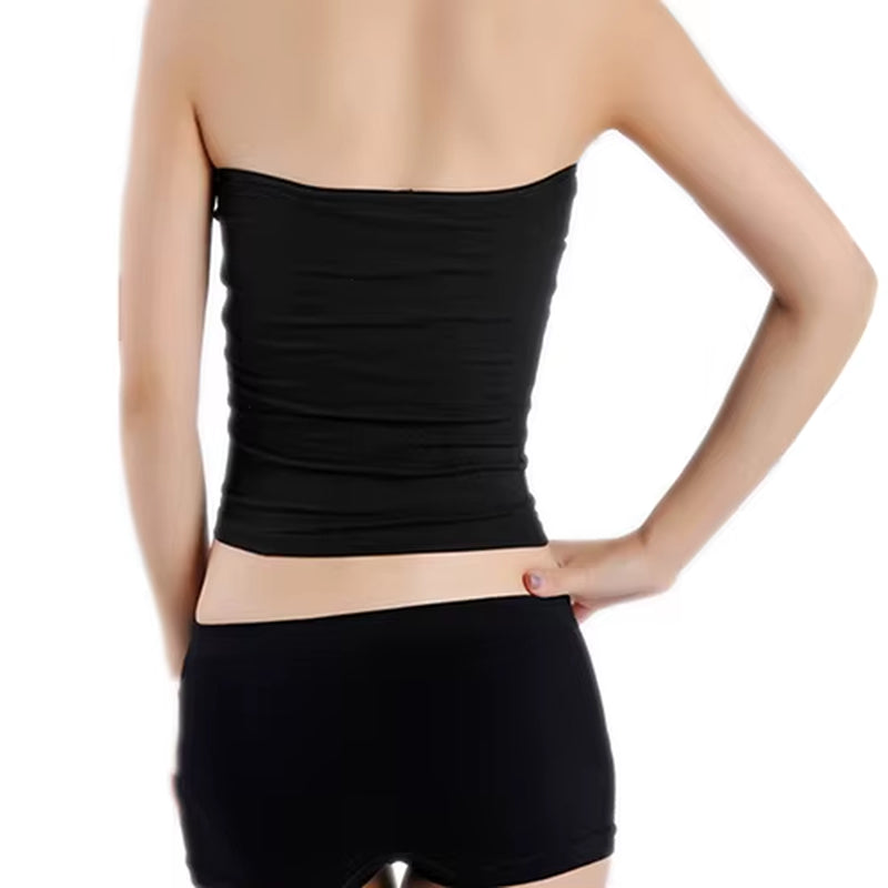 Women Bralette Tube Top with a Cut on the Chest Sexy Women Strapless Bandeau Top Elastic, Seamless Tube Top Womens Underwear