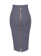 16 Colors Sexy Solid Zipper Orange Blue Black Red Bandage Skirt Women Elastic Bodycon Summer XL XXL Pencil Skirts 58Cm
