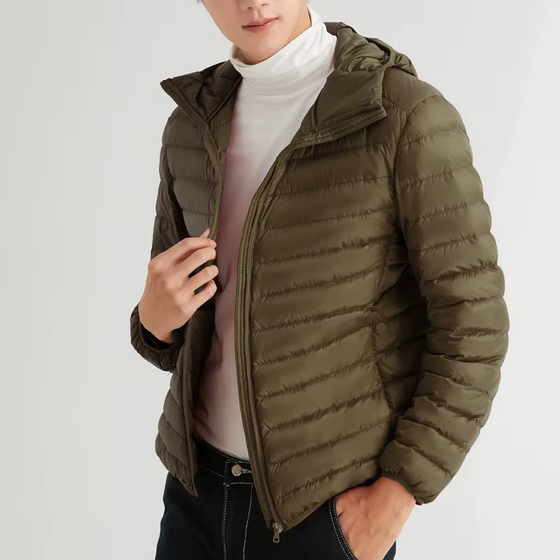 Man 90% Duck down Hooded Jacket Winter Autumn Coat Men Ultra Light Jackets Warm Outwear Parkas Outdoors Campaign Clothes