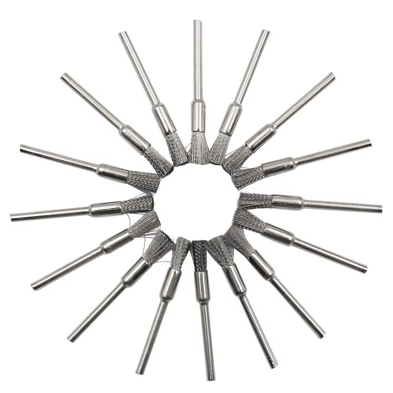 45Pcs Mini Rotary Stainless Steel Wire Wheel Wire Brush Small Wire Brushes Set Accessories for Dremel Mini Drill Rotary Tools