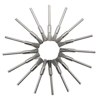 45Pcs Mini Rotary Stainless Steel Wire Wheel Wire Brush Small Wire Brushes Set Accessories for Dremel Mini Drill Rotary Tools