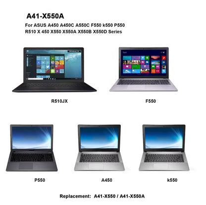 14.4V 6800Mah Korea Cell New A41-X550A Laptop Battery for  A41-X550 X450 X550 X550C X550B X550V X450C X550CA X452EA X452C
