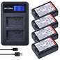 2000Mah NP-FW50 NP FW50 Camera Battery + LCD USB Dual Charger for Sony Alpha A6500 A6300 A6000 A5000 A3000 NEX-3 A7R Zv-E1