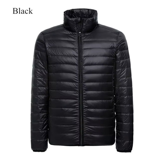 Men'S Lightweight Water-Resistant Packable Puffer Jacket 2023 New Arrivals Autumn Winter Male Fashion Stand Collar down Coats