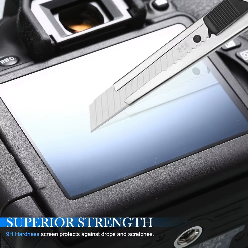2X Glass LCD Screen Protector for Nikon Z5II Zf Zfc Z30 Z9 Z8 Z7 Z6 Z5 Z50 D7200 D5600 D3500 D3400 D7500 D5500 D750 D850 D610