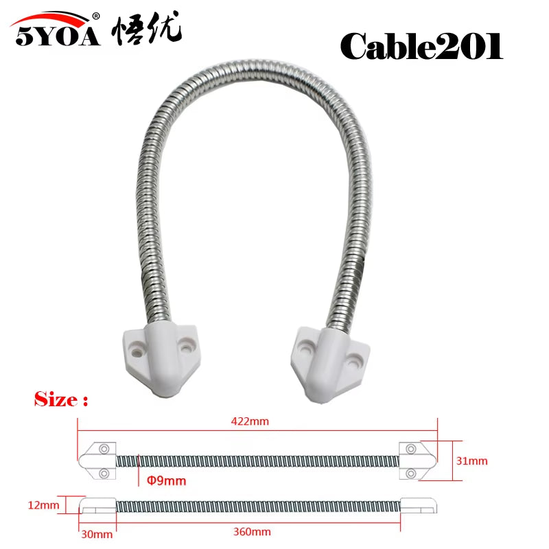 Door Loop Electric Stainless Steel Exposed Mounting Protection Sleeve Cable Line for Control Lock Door Lock