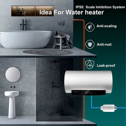 IPSE Terminal Scale Inhibition Water Softener System Descaler anti Limescale & Hard Water for Water Heater Shower Filter