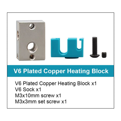 V6 Brass Heatblock for Hotend 3D Printer High Temperature Hardened Steel V6 Nozzles DDB MATRIX EXTRUDER