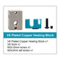 V6 Brass Heatblock for Hotend 3D Printer High Temperature Hardened Steel V6 Nozzles DDB MATRIX EXTRUDER