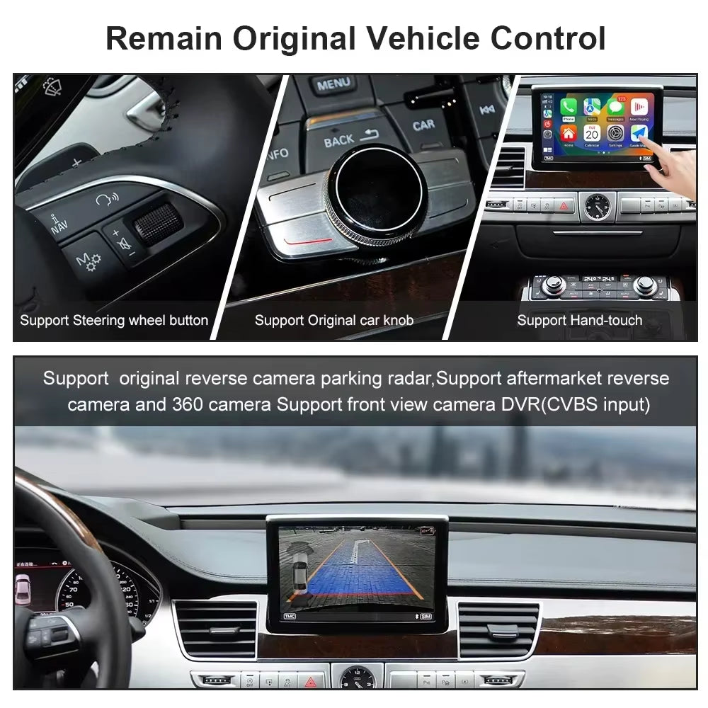 2025 New  Wireless Android Auto for Audi Car A8 2011-2017 Carplay Interface Mirror Link Air Play