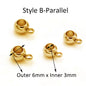 10Pcs Stainless Steel Spacer Beads Pendant Charms Clasps Gold Color Bail Beads for DIY Jewelry Making Findings Hole 2-4Mm Beads