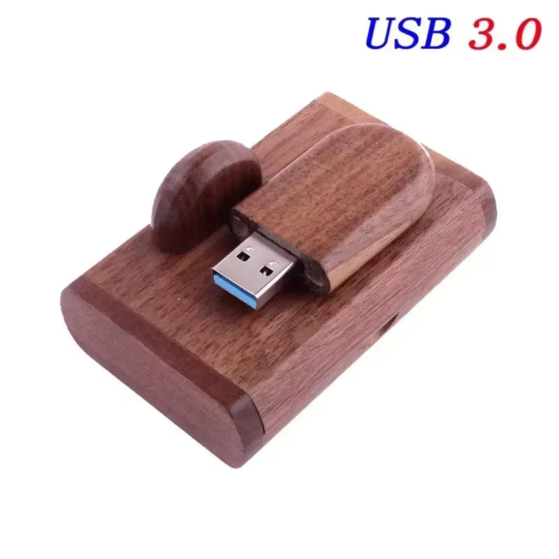 USB 3.0 High Speed LOGO Wooden Box Personal Logo Customer Pendrive 8GB 16GB 32GB 64GB USB Flash Drive Pen Drive U Disk