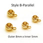 10Pcs Stainless Steel Spacer Beads Pendant Charms Clasps Gold Color Bail Beads for DIY Jewelry Making Findings Hole 2-4Mm Beads