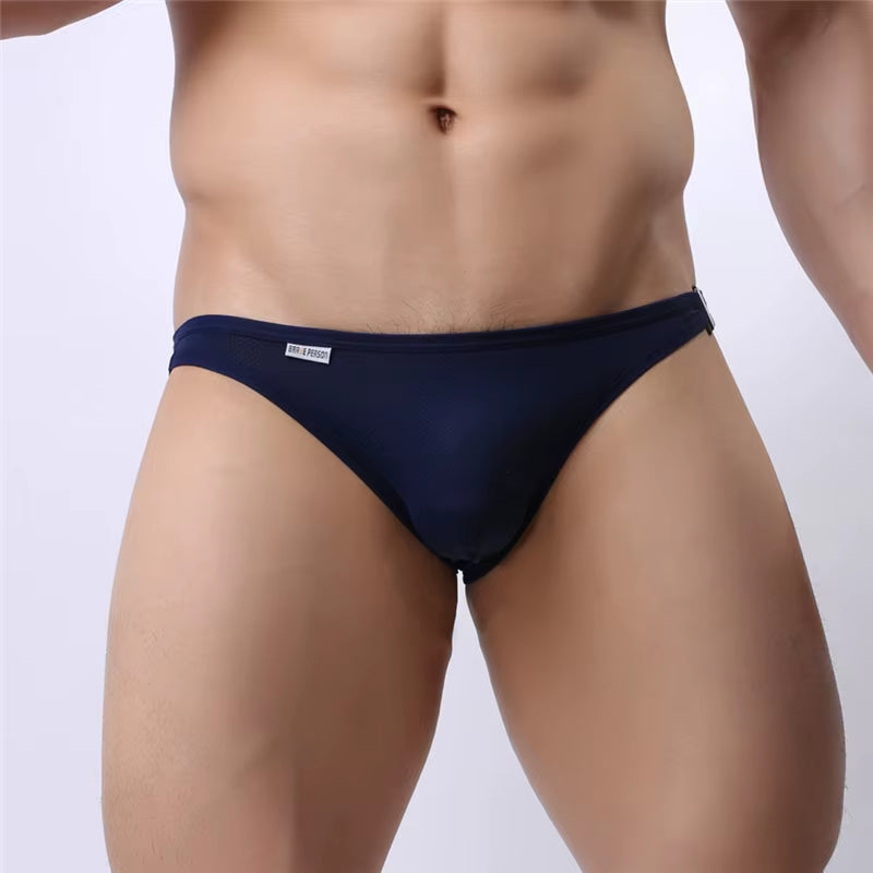 Brand New Men'S Briefs Sexy Fashion Underwear Bikini Side Metal Buckle Underwear Men Briefs High Quality B1146