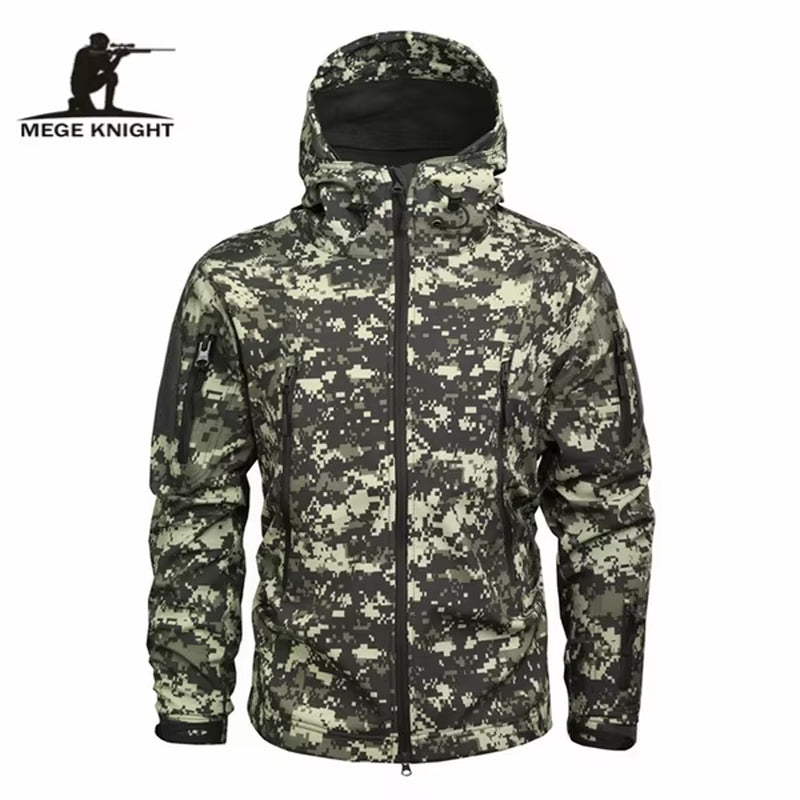 Mege Brand Clothing Autumn Men'S Military Camouflage Fleece Jacket Army Tactical Clothing Male Camouflage Windbreakers