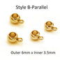 10Pcs Stainless Steel Spacer Beads Pendant Charms Clasps Gold Color Bail Beads for DIY Jewelry Making Findings Hole 2-4Mm Beads