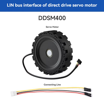 DDSM400 DC Servo Motor Direct Drive Hub Motor High Torque Low Noise Motor Driver for Robot DIY Parts