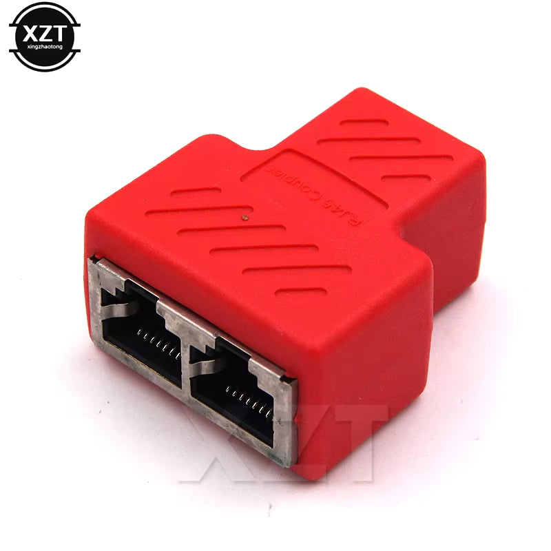 1 to 2 Ways Network LAN Cable Ethernet Female Cat6 RJ45 Splitter Connector Adapter UTP Cat7 5E Conector Switch Adapters Coupler