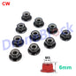 10 Pcs M5 Aluminum Flange Nylon Nut Low Profile CW CCW Anti-Loose Insert Lock for 2204 2205 2206 Brushless Motor RC QAV250 210