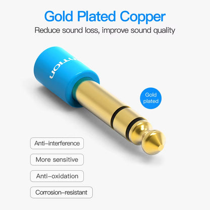 6.5Mm to Jack 3.5Mm Microphone Audio Plug for Amplifier Electric Guitar Adapter Aux Cable 3.5 Jack 6.35 Converter 2Pcs