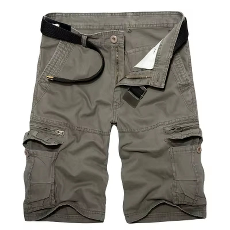 Mens Military Cargo Shorts Summer Army Green Cotton Shorts Men Loose Multi-Pocket Shorts Homme Casual Bermuda Trousers 40