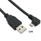 Up & down & Left & Right Angled 90 Degree USB Micro USB Male to USB Male Data Charge Connector Cable 25Cm 50Cm for Tablet 5Ft 1M