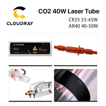 35-45W Co2 Metal Glass Laser Tube 720MM 40W Glass Laser Lamp for CO2 Laser Engraving Cutting Machine