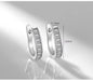 925 Sterling Silver Big Circle Inlaid Zircon Earrings for Women,S925 Argent Women'S Shiny Model Earring 17Mm-40Mm 5 Size