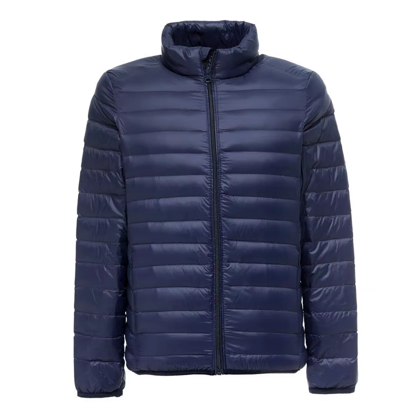 Men'S Lightweight Water-Resistant Packable Puffer Jacket 2023 New Arrivals Autumn Winter Male Fashion Stand Collar down Coats