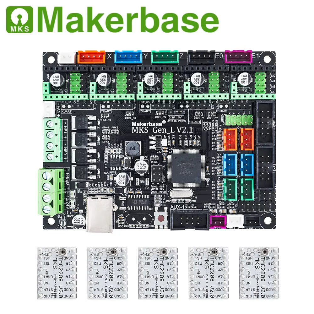 MKS Gen_L 2.1 3D Printer Parts Control Board Support TMC2209 2208 Uart Mode Gen L