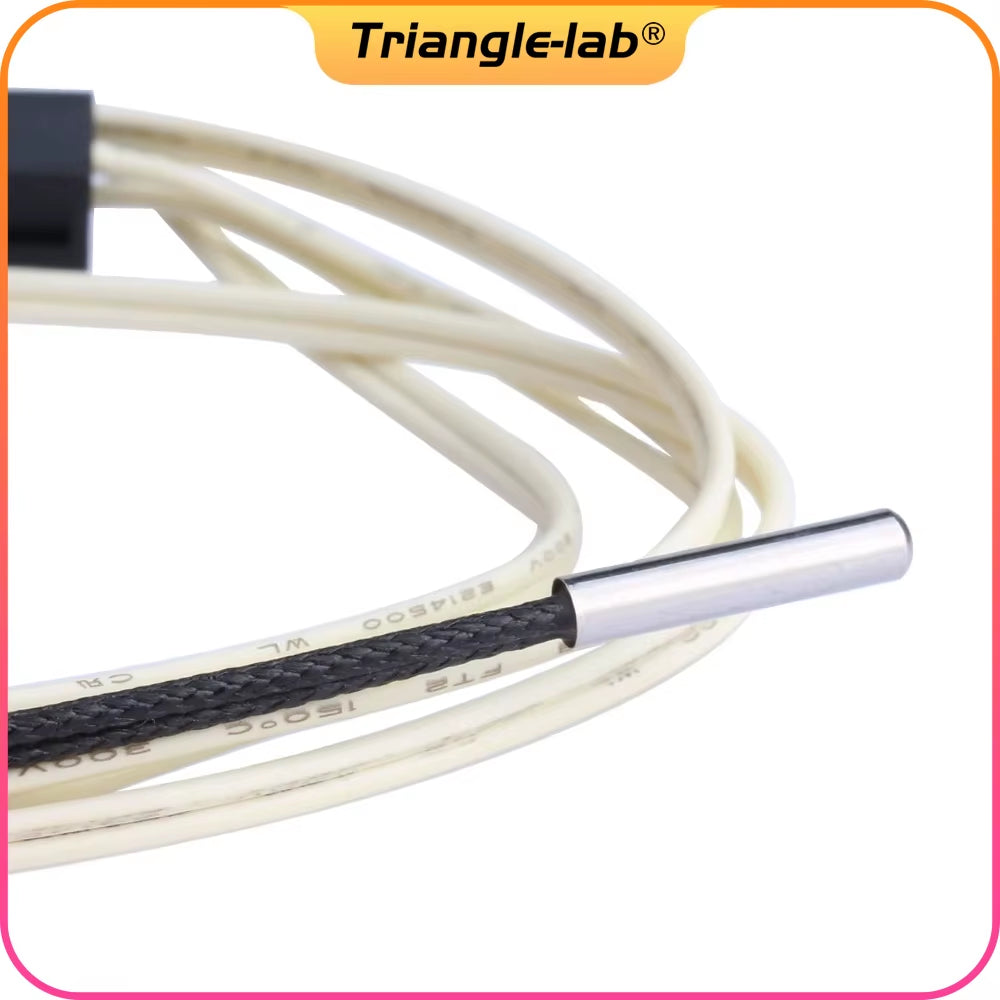 PT1000 Thermistor Cartridge for 3D Printer Volcano/ V6 Heater Block UPTO 450C PEEK PEI PT100 Printing