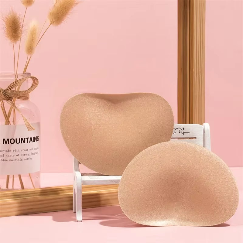 Invisible Heart Padding Magic Bra Insert Pads Push up Silicone Self Adhesive Breast Enhancer Women Intimates Breast Lift Nipple