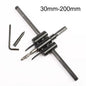 LUBAN Adjustable Metal Wood Circle Hole Saw Drill Bit Cutter Kit DIY Tool 30Mm-120Mm Black Alloy Blade 30Mm-200Mm 30Mm-300Mm
